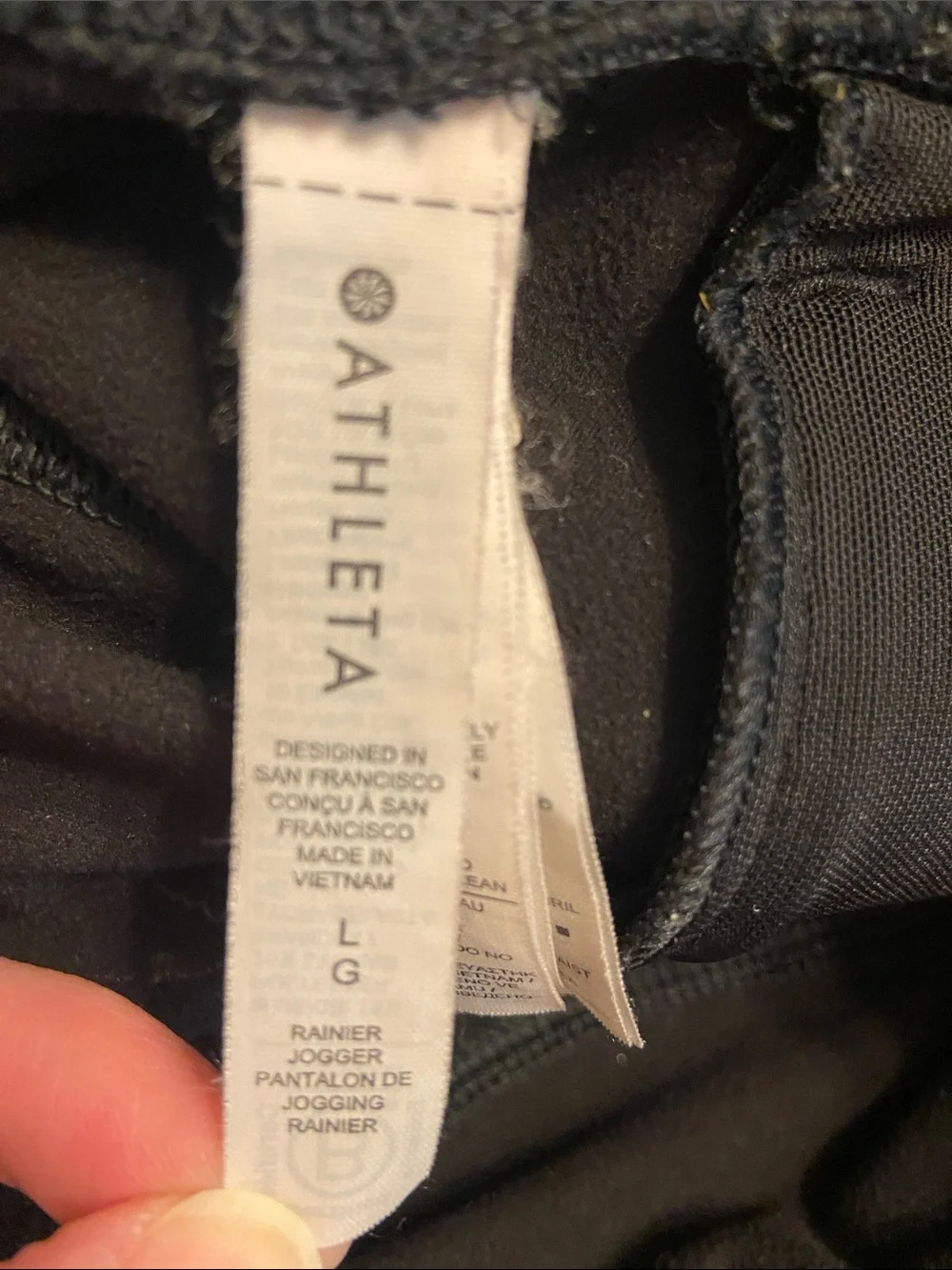 Athleta Black Rainier Jogger Pants Size Large